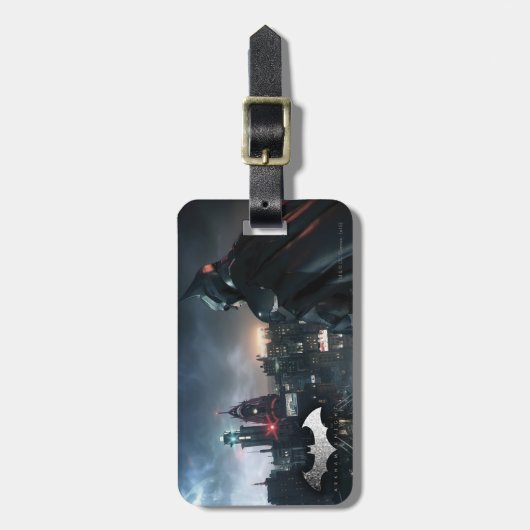 Batman die over de stad kijkt bagagelabel (Voorkant verticaal)