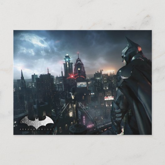 Batman die over de stad kijkt briefkaart (Voorkant)