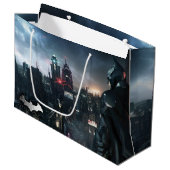 Batman die over de stad uitkijkt groot cadeauzakje (Voorkant Gekanteld)