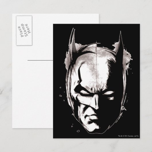 Batman Drawn Face Briefkaart (Voorkant / Achterkant)