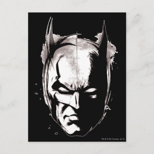Batman Drawn Face Briefkaart (Voorkant)