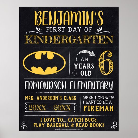 Batman | Eerste of laatste schooldag Poster (Voorkant)