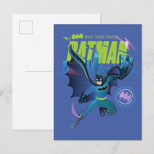 Batman "Eigen kracht" City Grafisch Briefkaart (Voorkant / Achterkant)