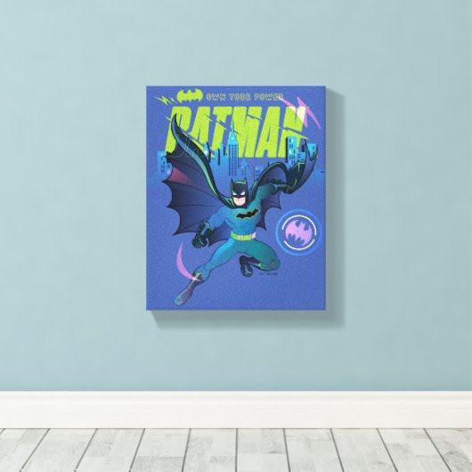 Batman "Eigen kracht" City Grafisch Canvas Afdruk (Insitu (Houten vloer))