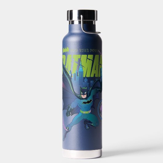 Batman "Eigen kracht" City Grafisch Waterfles (Links)