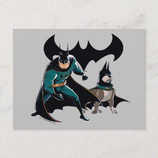 Batman en Ace Briefkaart (Voorkant)
