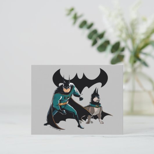 Batman en Ace Briefkaart (Staand voorkant)