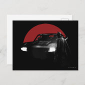 Batman en Batmobile Briefkaart (Voorkant / Achterkant)