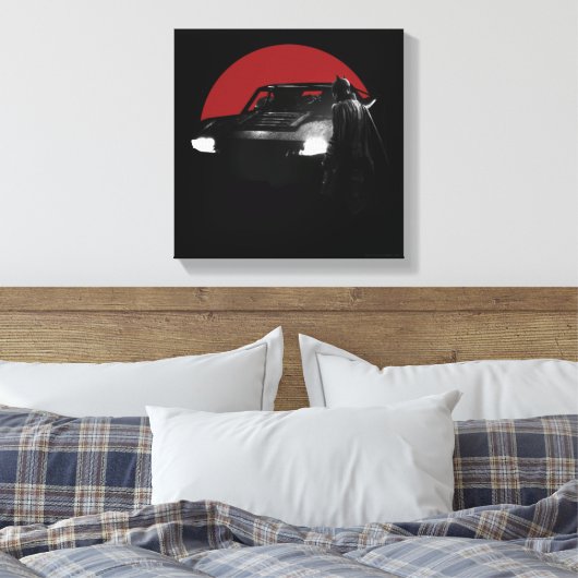 Batman en Batmobile Canvas Afdruk (Insitu (Slaapkamer))