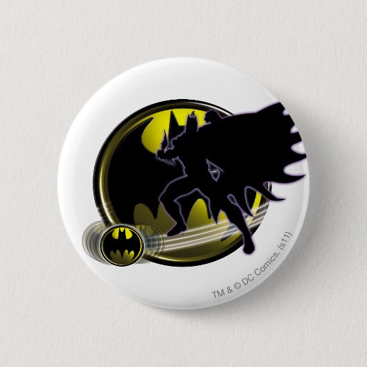 Batman en Circle Logo Ronde Button 5,7 Cm (Voorkant)