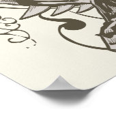 Batman en gedecormeerde letter B Poster (Hoek)