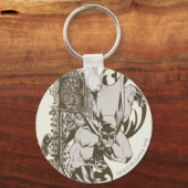 Batman en gedecormeerde letter B Sleutelhanger (Voorkant)