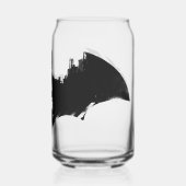 Batman en Gotham Silhouette Bat Logo Blikvorm Glas (Achterkant)