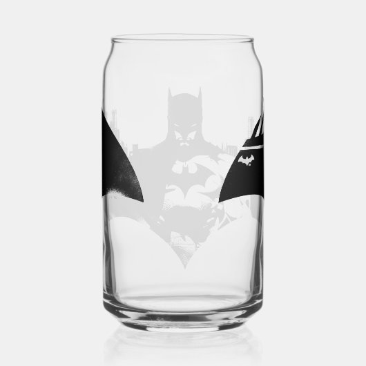 Batman en Gotham Silhouette Bat Logo Blikvorm Glas (Rechts)