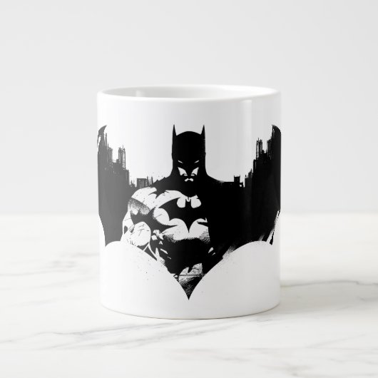 Batman en Gotham Silhouette Bat Logo Grote Koffiekop (Voorkant)