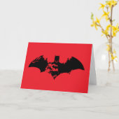 Batman en Gotham Silhouette Bat Logo Kaart (Gele Bloem)