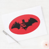 Batman en Gotham Silhouette Bat Logo Ovale Sticker (Envelop)