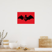 Batman en Gotham Silhouette Bat Logo Poster (Keuken)