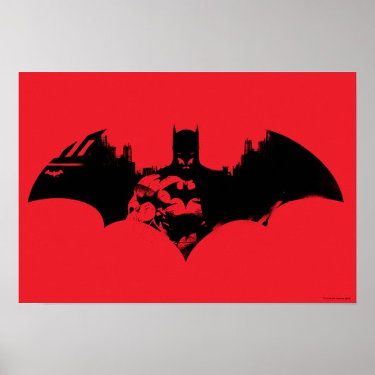 Batman en Gotham Silhouette Bat Logo Poster (Voorkant)