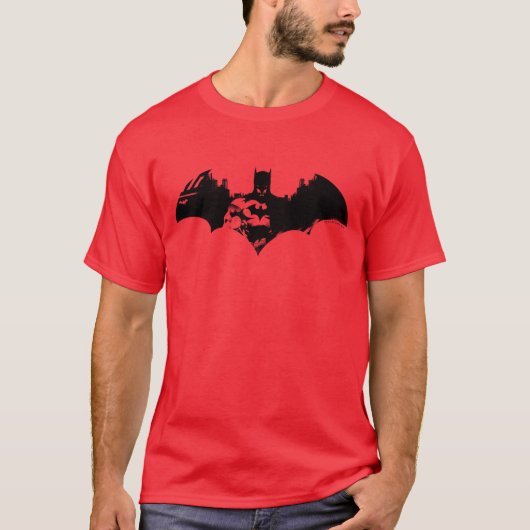 Batman en Gotham Silhouette Bat Logo T-shirt (Voorkant)