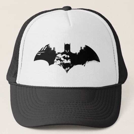 Batman en Gotham Silhouette Bat Logo Trucker Pet (Voorkant)