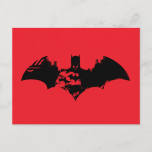 Batman en Gotham Silhouette Bat Logo Uitnodiging Briefkaart