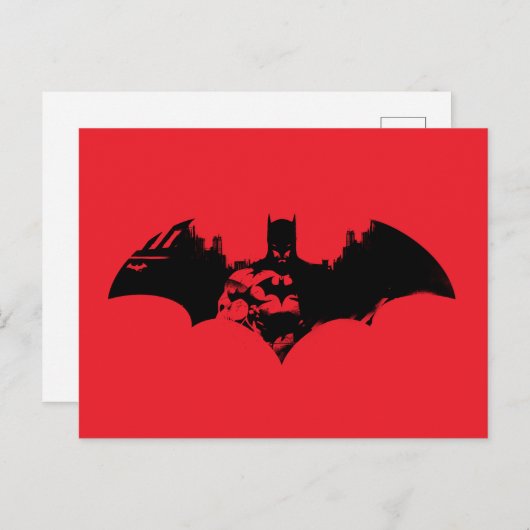 Batman en Gotham Silhouette Bat Logo Uitnodiging Briefkaart (Voorkant / Achterkant)