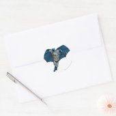 Batman en Joker met kaarten Ronde Sticker (Envelop)