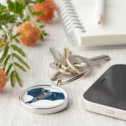 Batman en Joker met Kaarten Sleutelhanger (Zijkant)