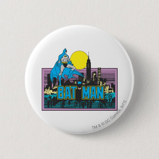 Batman en letters ronde button 5,7 cm (Voorkant)