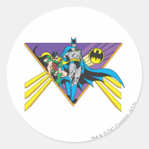 Batman en Robin 2 Ronde Sticker