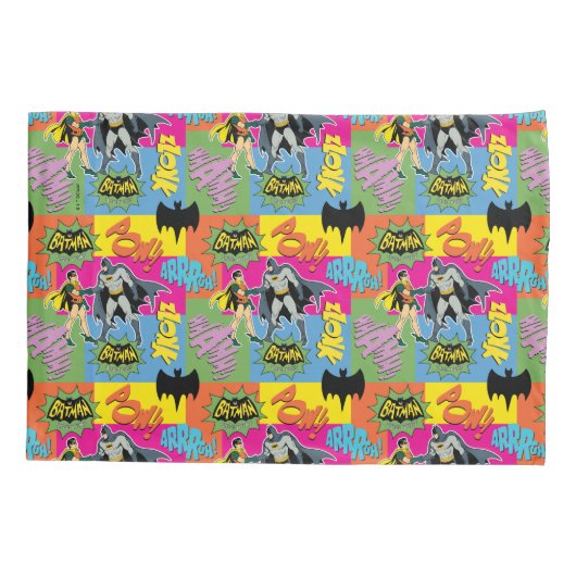 Batman en Robin | Action Handshake Pattern Kussensloop (Achterkant)