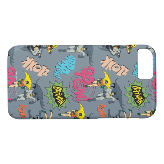 Batman en Robin Action Pattern Case-Mate iPhone Case (Achterkant (Horizontaal))