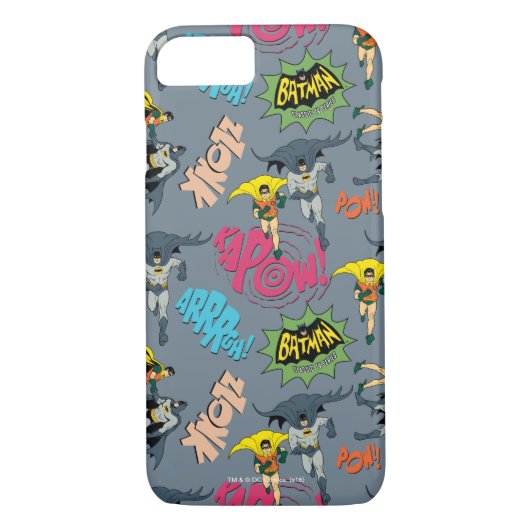 Batman en Robin Action Pattern Case-Mate iPhone Case (Achterkant)