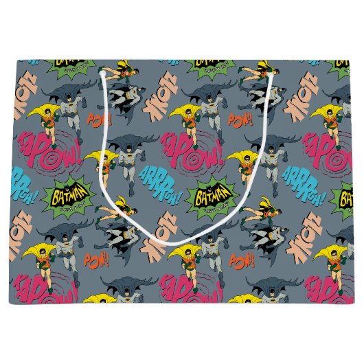 Batman en Robin Action Pattern Groot Cadeauzakje (Voorkant)