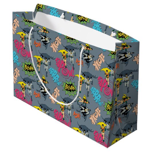 Batman en Robin Action Pattern Groot Cadeauzakje (Achterkant Gekanteld)