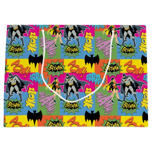 Batman en Robin Action Pattern Groot Cadeauzakje (Voorkant)