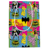 Batman en Robin Action Pattern Medium Cadeauzakje (Voorkant)