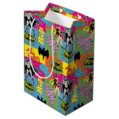 Batman en Robin Action Pattern Medium Cadeauzakje (Achterkant Gekanteld)