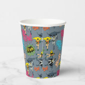 Batman en Robin Action Pattern Papieren Bekers (Rechts)