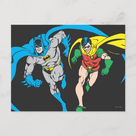 Batman en Robin Briefkaart (Voorkant)