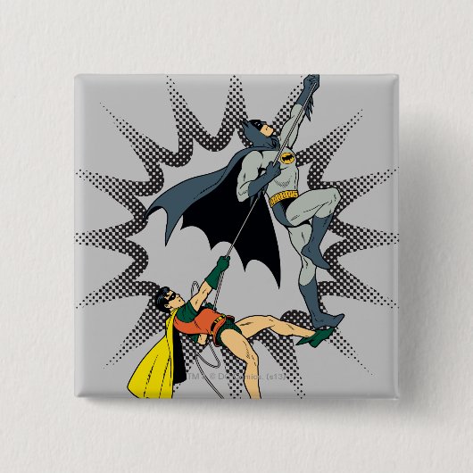 Batman en Robin Climate b Vierkante Button 5,1 Cm (Voorkant)