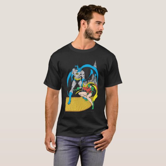 Batman en Robin Escape T-shirt (Voorkant volledig)