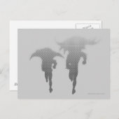 Batman en Robin Halftone gradiënt Briefkaart (Voorkant / Achterkant)