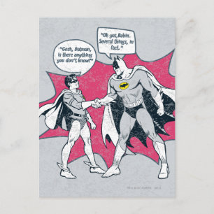Batman en Robin Handshake in nood Briefkaart