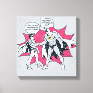 Batman en Robin Handshake in nood Canvas Afdruk