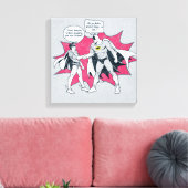 Batman en Robin Handshake in nood Canvas Afdruk (Insitu (Woonkamer))