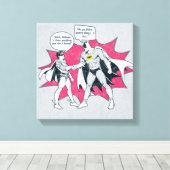 Batman en Robin Handshake in nood Canvas Afdruk (Insitu (Houten vloer))