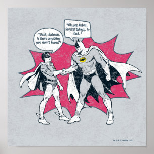 Batman en Robin Handshake in nood Poster
