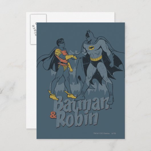 Batman en Robin hebben grafische problemen Briefkaart (Voorkant / Achterkant)